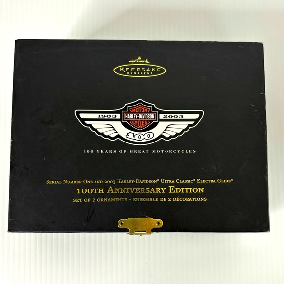 2003 Harley-Davidson 100th Anniversary Edition Set Hallmark Keepsake Ornaments - Picture 1 of 16